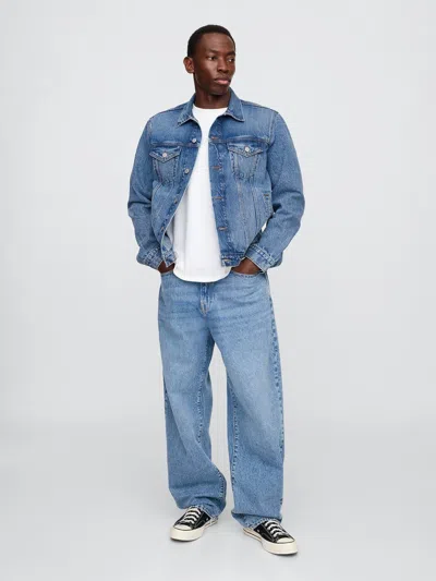 Gap Factory Gap &#215 Disney Mickey Mouse Icon Denim Jacket In Blue