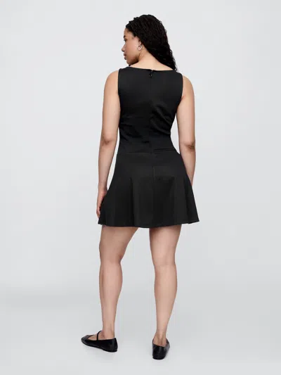 Gap Factory Boatneck Mini Dress In Black