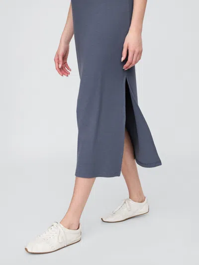 Gap Factory Ribbed Maxi Dress In Blue
