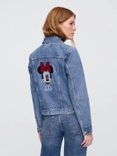 Gap Factory Gap &#215 Disney Minnie Mouse Icon Denim Jacket In Blue