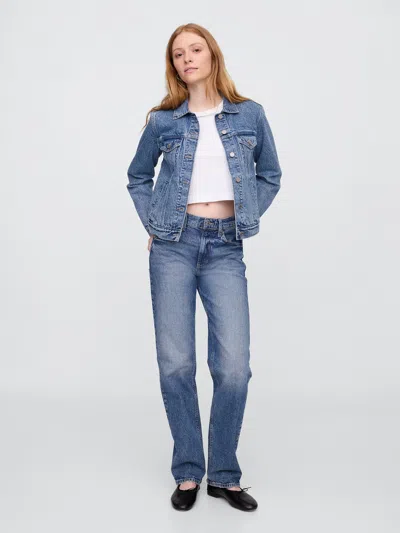 Gap Factory Gap &#215 Disney Minnie Mouse Icon Denim Jacket In Blue