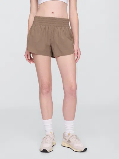 Gap Factory Gapfit 3" Mid Rise Runaround Shorts In Brown