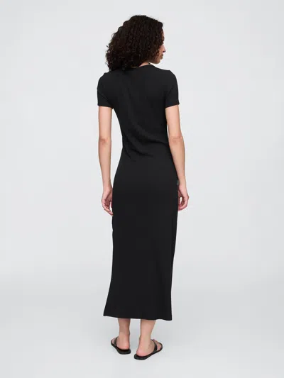 Gap Factory Ribbed T-shirt Maxi Dress In Black