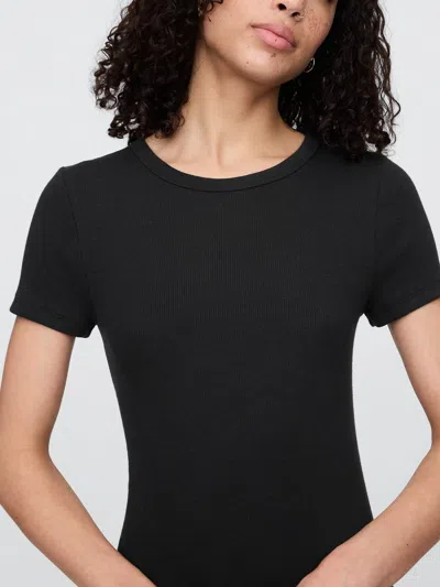 Gap Factory Ribbed T-shirt Maxi Dress In Black