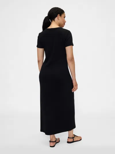 Gap Factory Ribbed T-shirt Maxi Dress In Black