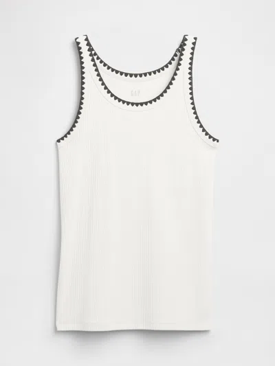 Gap Factory Ribbed Scoopneck Tank Top In Neutral