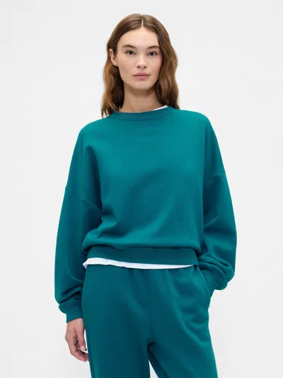 Gap Factory Relaxed Wedge Crewneck Sweatshirt In Blue