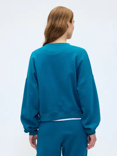 Gap Factory Relaxed Wedge Crewneck Sweatshirt In Blue