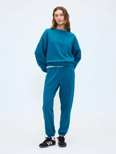 Gap Factory Relaxed Wedge Crewneck Sweatshirt In Blue