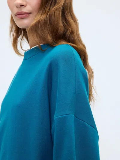 Gap Factory Relaxed Wedge Crewneck Sweatshirt In Blue