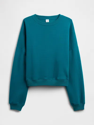 Gap Factory Relaxed Wedge Crewneck Sweatshirt In Blue