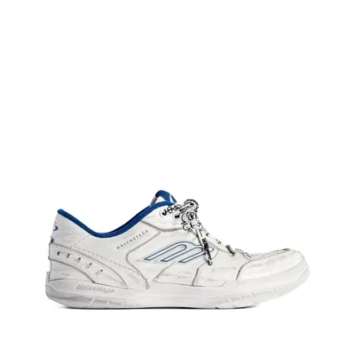 Balenciaga Coastal Inspired Sneakers Featuring Textured Sole In White