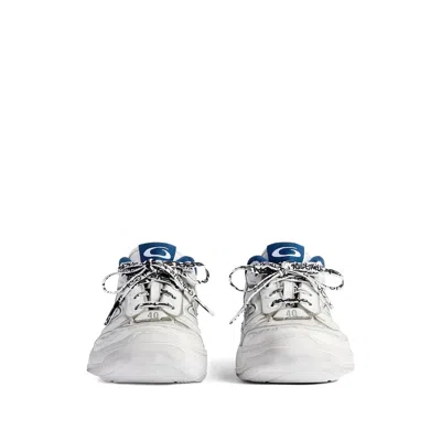 Balenciaga Coastal Inspired Sneakers Featuring Textured Sole In White