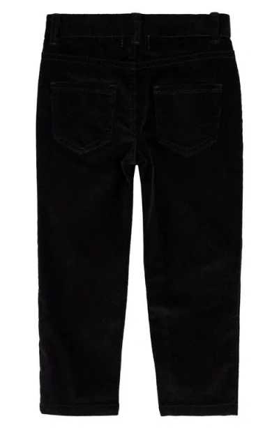Miles Baby Kids' Stretch Organic Cotton Corduroy Pants In Black
