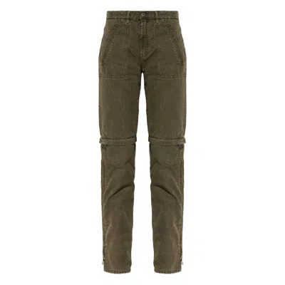 Blumarine Belt Loop Track Pants In Green