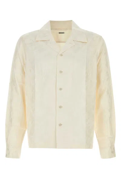 Bode Off White Jacquard Football Shirt In Yellow