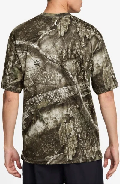 Jordan Realtree Cotton Graphic T-shirt In Green