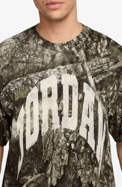 Jordan Realtree Cotton Graphic T-shirt In Green