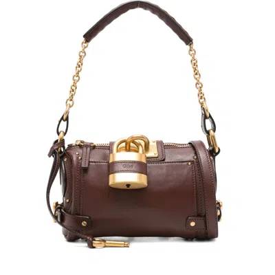 Chloé Crafty Brown Small Paddington Chain Bag In Brown
