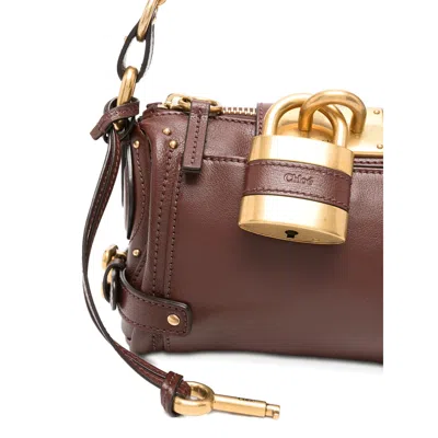 Chloé Crafty Brown Small Paddington Chain Bag In Brown