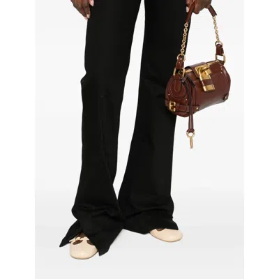 Chloé Crafty Brown Small Paddington Chain Bag In Brown