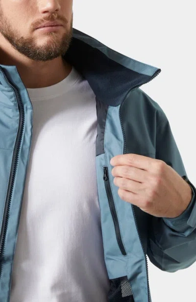 Helly Hansen Hooded Crew 2.0 Waterproof Midlayer Sailing Jacket In Blue