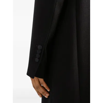 Dolce & Gabbana Unlined Double-breasted Coat In Black