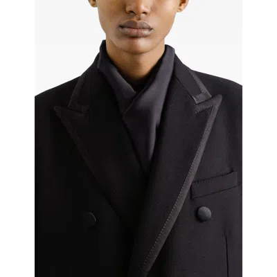 Dolce & Gabbana Unlined Double-breasted Coat In Black