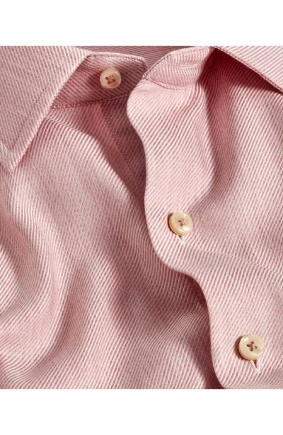 David Donahue Solid Sport Shirt In Pink