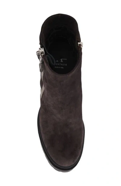 Aquatalia Emma Water Resistant Platform Bootie In Brown