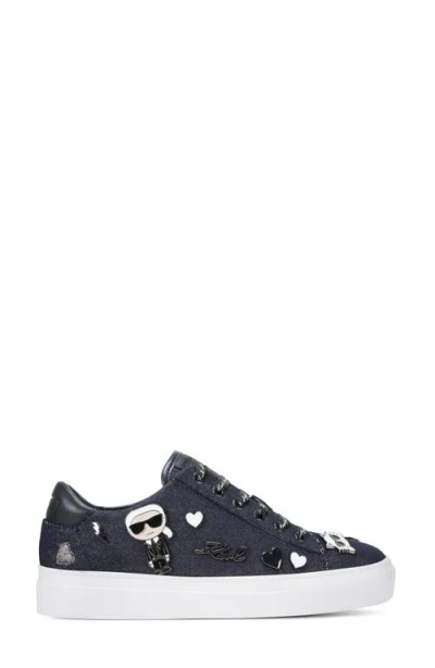 Karl Lagerfeld Women's Cate Pins Lace Up Sneakers In Black
