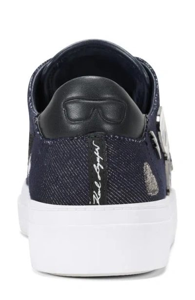 Karl Lagerfeld Women's Cate Pins Lace Up Sneakers In Black