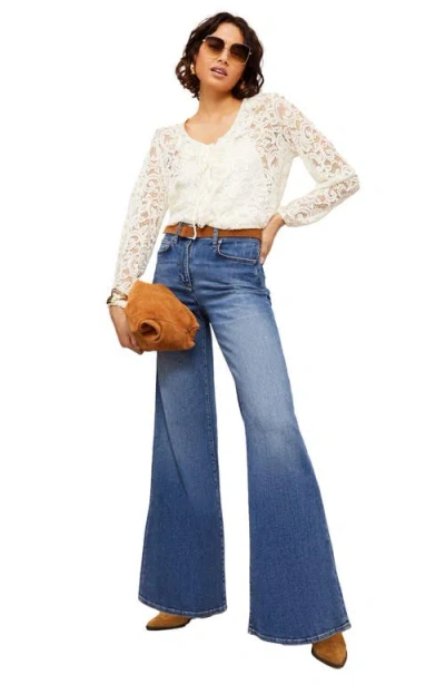 Friends Like These Long Sleeve Lace Ruffle Top In White