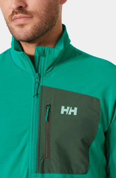 Helly Hansen Versatile Half Zip Midlayer Fleece Pullover In Green
