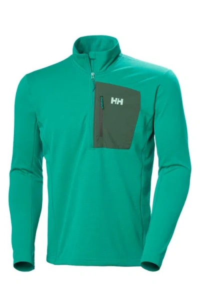 Helly Hansen Versatile Half Zip Midlayer Fleece Pullover In Green