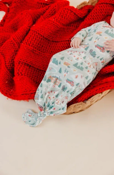 Copper Pearl Snowy Slope Knotted Gown In Multi