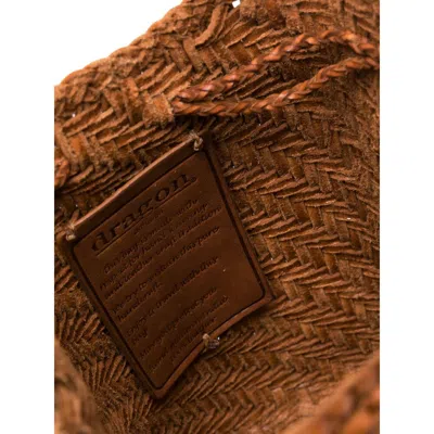 Dragon Diffusion Pompom Double Jump Bucket Bag In Brown