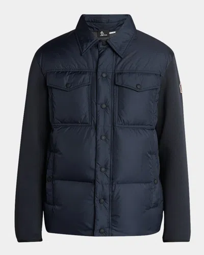 Moncler Padded Zip-up Cardigan In Blue