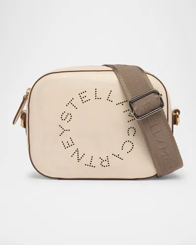 Stella Mccartney Vegan Leather Logo Shoulder Bag In Neutral