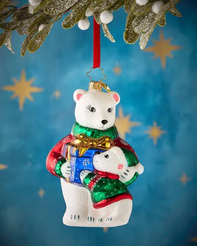 Christopher Radko Polar Pals Presents Christmas Ornament In Multi
