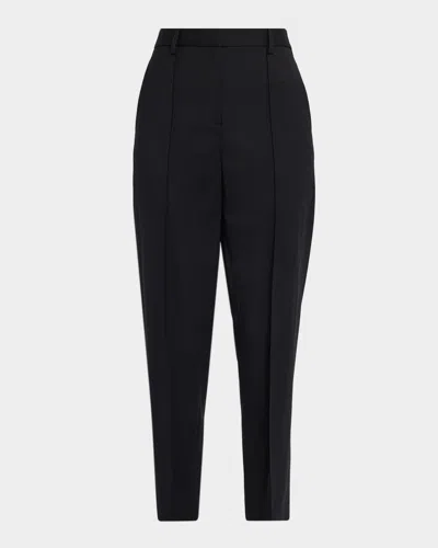 Twp Harrison Stretch Wool Tapered Straight Leg Pants In Black
