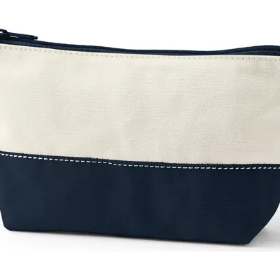 Lands' End Zipper Canvas Pouch In Multi