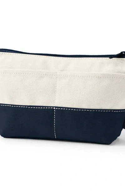 Lands' End Zipper Canvas Pouch In Multi