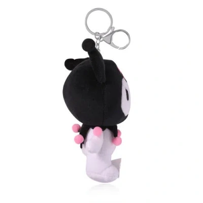 Hello Kitty Kruomi Plush Bag Charm Keychain In Black
