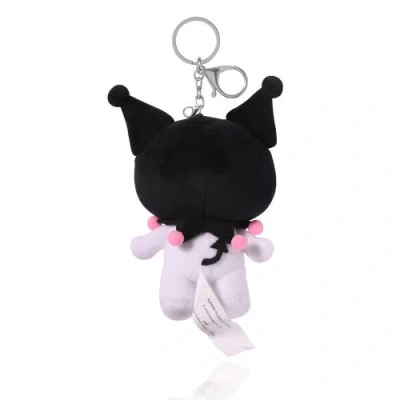 Hello Kitty Kruomi Plush Bag Charm Keychain In Black