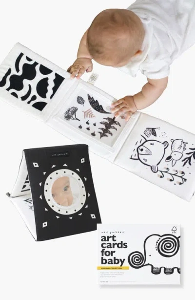 Wee Gallery Tummy Time Gallery  With Mirror And Art Cards For Baby Bundle In Black
