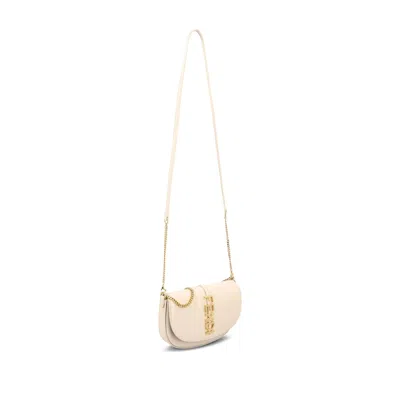 Fendi Graphy Leather Wallet On Chain In Neutral