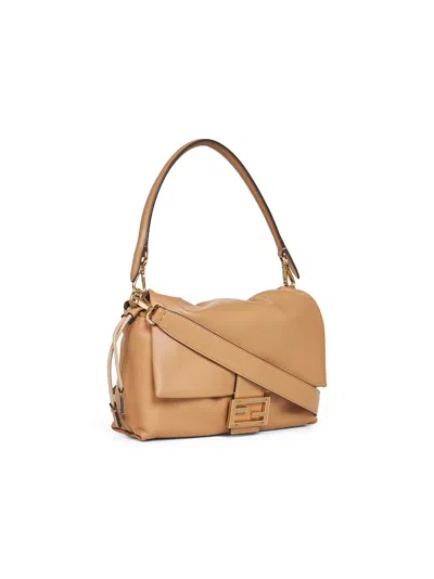 Fendi Beige Medium Baguette Mamma Shoulder Bag In Neutral