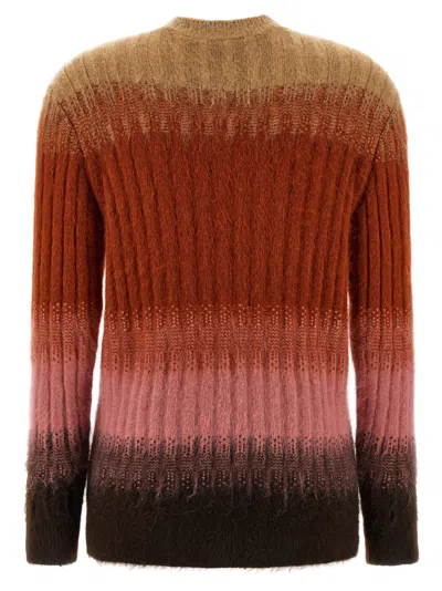 Fendi Gradient Mohair And Wool Fitted Jumper Clothing In Multi