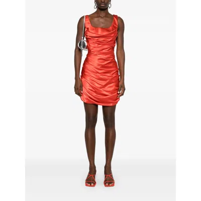 Giuseppe Di Morabito Cowl-effect Minidress In Orange